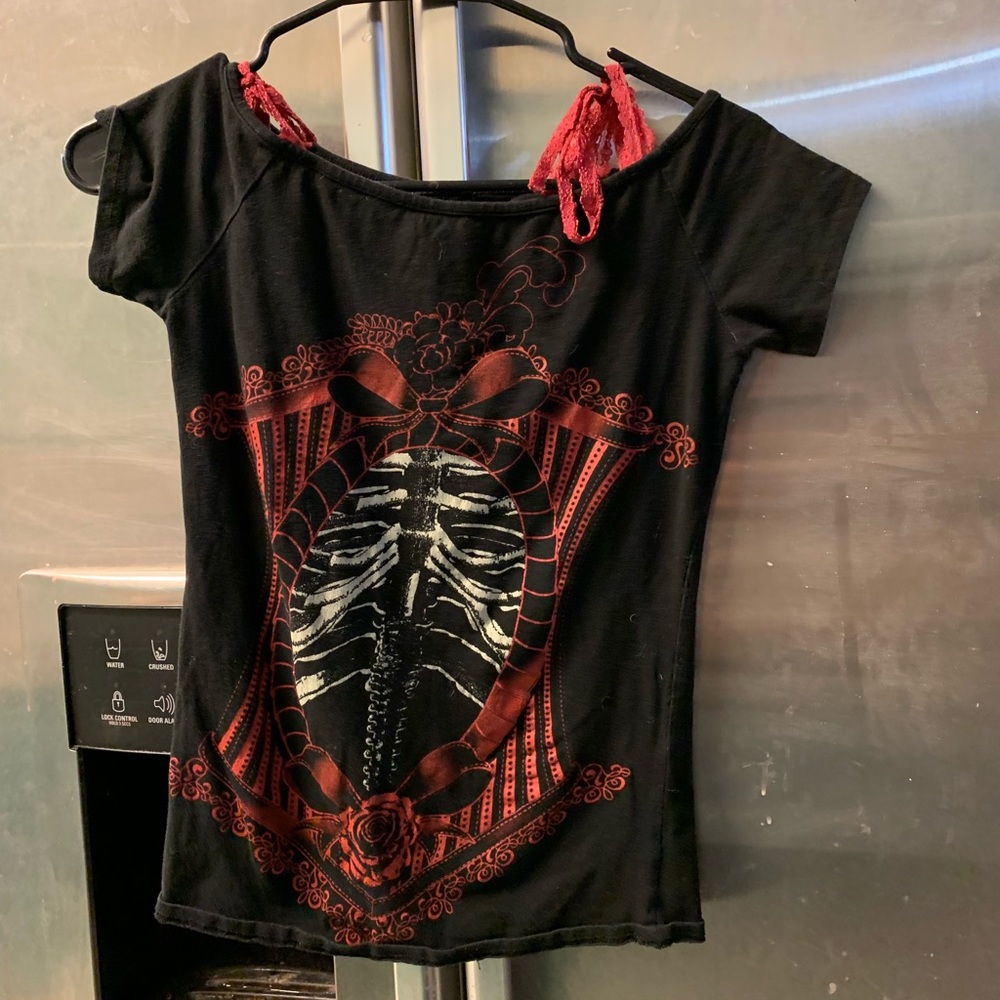 Goth cross bones shirt